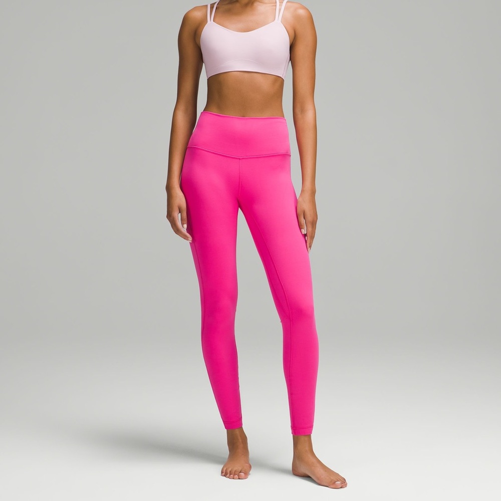 Pink Lululemon Wunder leggings